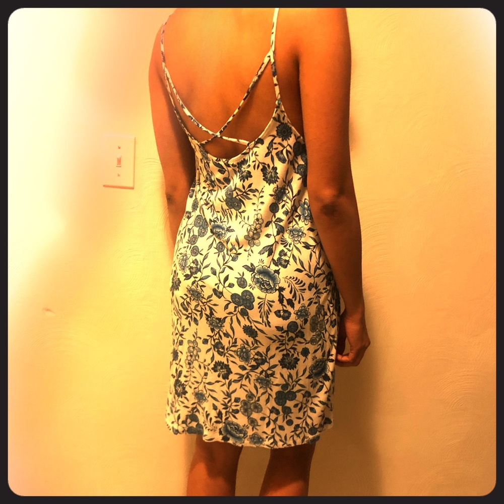 Floral white summer dress